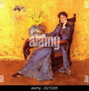 William Merritt Chase - Porträt Miss Dora Wheeler 1883 Stockfoto