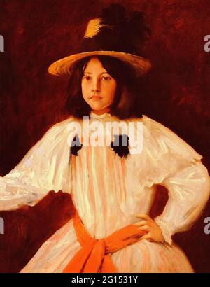 William Merritt Chase - Red Sash 1895 Stockfoto