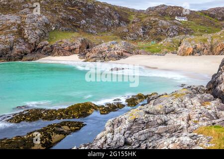 Achmelvich Bay in Assynt, Nordwestschottland Stockfoto