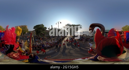 360 Grad Panorama Ansicht von Viva Carnival, Goa 2021