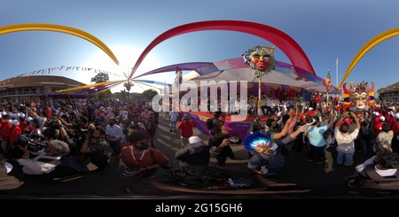 360 Grad Panorama Ansicht von Viva Carnival, Goa 2021