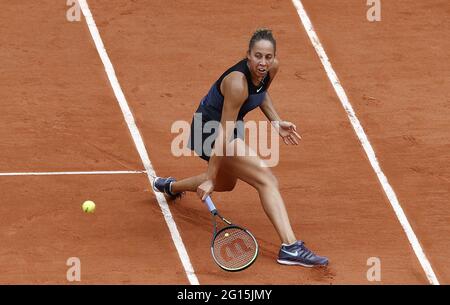 Paris, Frankreich. Juni 2021. Madison Keys of the United States during the Roland-Garros 2021, Grand Slam Tennis Tournament on June 4, 2021 at Roland-Garros Stadium in Paris, France - Foto Nicol Knightman / DPPI / LiveMedia Credit: Independent Photo Agency/Alamy Live News Stockfoto