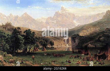 Albert Bierstadt ( 1830 - 1902 ) - Rocky Mountains Landers Peak 1869 Stockfoto