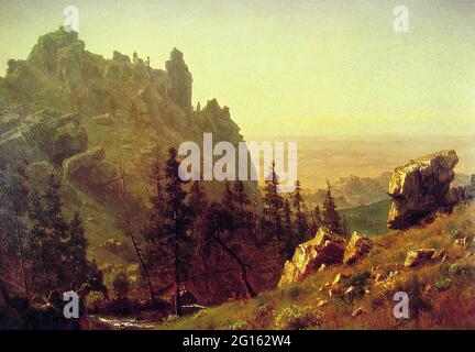 Albert Bierstadt ( 1830 - 1902 ) - Wind River Country 1859 Stockfoto