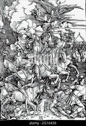 Albrecht Dürer - Vier Reiter Apokalypse 1498 Stockfoto