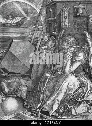 Albrecht Dürer - Melancholia 1514 Stockfoto