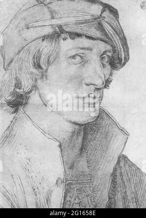 Albrecht Dürer - Portrait Junger Mann Stockfoto