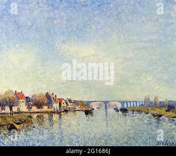 Alfred Sisley - Banks Loing Saint Mammes 1885 Stockfoto