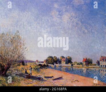 Alfred Sisley - Loing Canal Saint Mammes 1885 Stockfoto