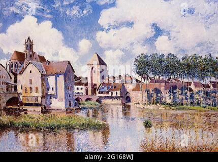 Alfred Sisley - Moret Sur Loing Porte De Bourgogne 1891 Stockfoto