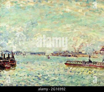 Alfred Sisley - Seine Point Du Jour 1878 Stockfoto