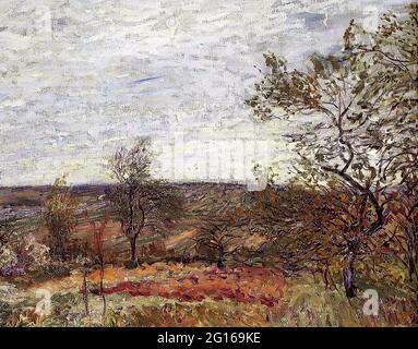 Alfred Sisley - Windy Day Veneux 1882 Stockfoto