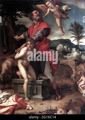 Andrea del Sarto - das Opfer isaaks 01 Stockfoto