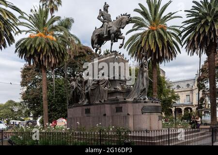 Statue des Generals San Martin auf der Plaza 9 de Julio in Salta Argentinien Stockfoto