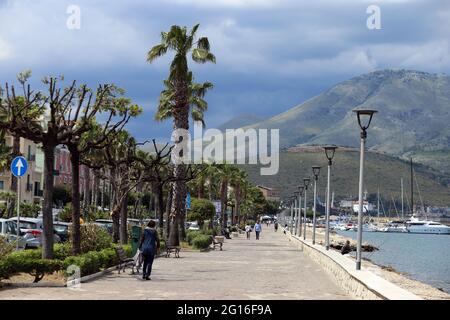 Gaeta, Italien - Caboto Waterfront Stockfoto