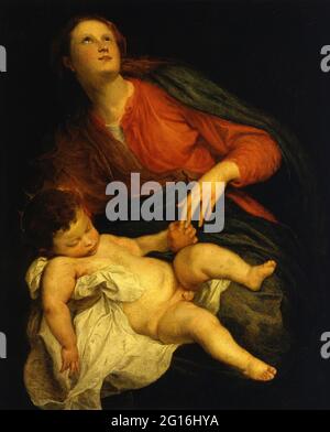 Anton Van Dyck - Jungfrau und Kind 01 Stockfoto