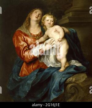 Anton Van Dyck - Jungfrau und Kind 02 Stockfoto