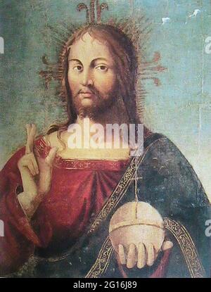 Antonello Da Messina - Christus Stockfoto