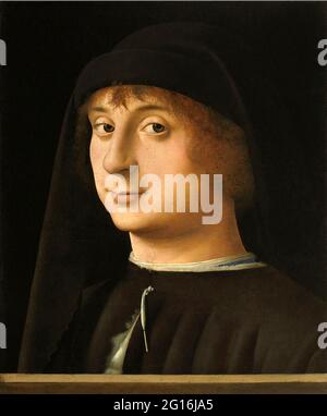 Antonello Da Messina - Porträt eines jungen Gentleman Stockfoto