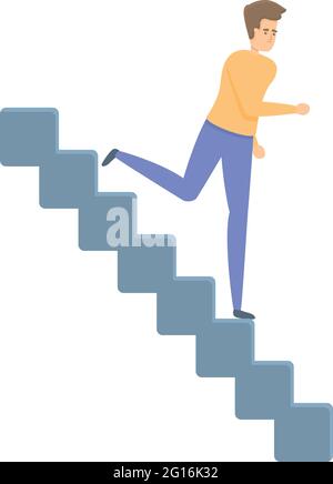 Symbol für die Evakuierung von Treppen. Cartoon von Treppen Evakuierung Vektor-Symbol für Web-Design isoliert auf weißem Hintergrund Stock Vektor