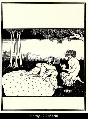 Aubrey Beardsley (1872-1898) – vordere Abdeckung, gelbes Buch, Vol Stockfoto