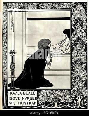 Aubrey Beardsley (1872-1898) - wie L Beale Isoud Sir Tristram nährte Stockfoto