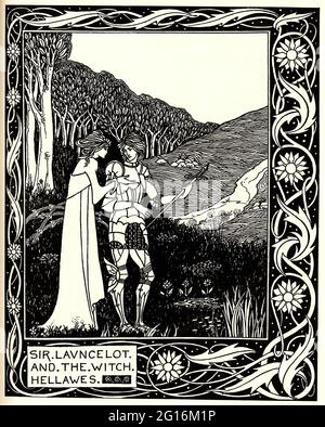 Aubrey Beardsley (1872-1898) - Sir Launcelot Witch Hellawes Stockfoto