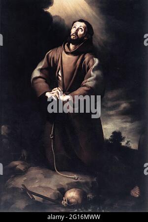 Bartolomé Esteban Murillo - Gebet Des Heiligen Franziskus Von Assisi 1645 Stockfoto