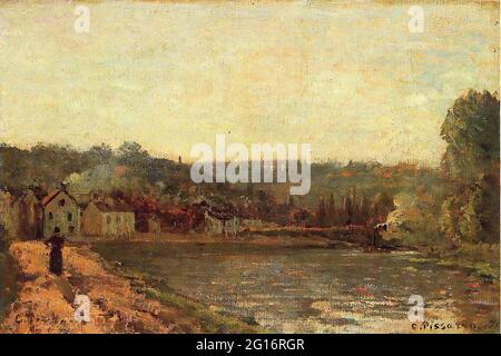 Camille Pissarro - Banks Seine Bougival 1871 Stockfoto