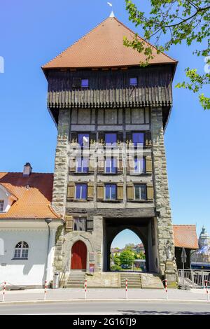 Der Rheintorturm ist ein historisches Stadttor in Konstanz, Baden-Württemberg am Bodensee, Deutschland Stockfoto