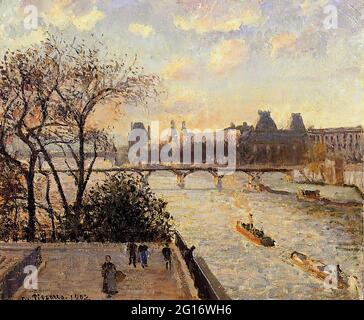 Camille Pissarro - Louvre Seine Pont Neuf 1902 Stockfoto