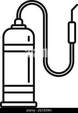 Symbol für Desinfektionsballon, Umrissstil Stock Vektor