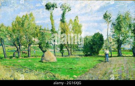 Camille Pissarro - Prairies Du Valhermeil Prs Pontoise Stockfoto