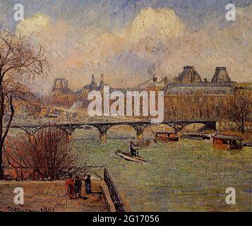 Camille Pissarro - Blick Auf Seine Erhöhte Terrasse Pont Neuf 1901 Stockfoto