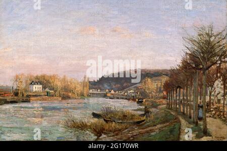 Camille Pissarro - Die Seine bei Bougival Stockfoto