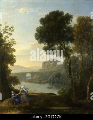Claude Lorrain - Landschaft mit Hagar und dem Engel Stockfoto