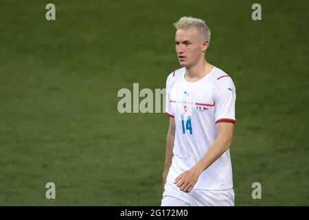 Bologna, Italien, 4. Juni 2021. Jakub Jankto aus der Tschechischen Republik beim Internationalen Fußballfreundschaftsspiel im Stadio Dall'Ara in Bologna. Bildnachweis sollte lauten: Jonathan Moscrop / Sportimage Stockfoto