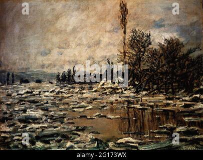 Claude Monet - Eis aufbrechen Stockfoto