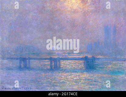 Claude Monet - Charing Cross Bridge die Themse Stockfoto