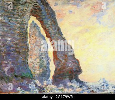 Claude Monet - Felsnadel durch Porte D Aval 1886 gesehen Stockfoto