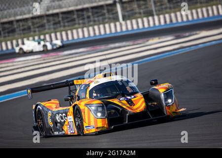 20 Rob Hodes (USA), Garett Grist (CAN), Charles Crews (USA), Ligier JS P320 - Nissan TEAM VIRAGE, Aktion während der 2021 4 Stunden von Le Castellet, 3. Lauf der 2021 European Le Mans Series, vom 04. Bis 06. Juni 2021 auf dem Circuit Paul Ricard, in Le Castellet, Frankreich - Photo Germain Hazard / DPPI / LiveMedia Stockfoto