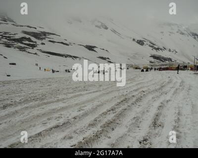 Verschiedene Ansichten des Rohtang Passes Stockfoto