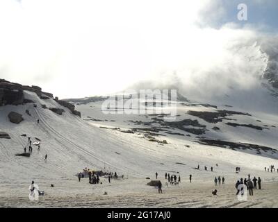 Verschiedene Ansichten des Rohtang Passes Stockfoto