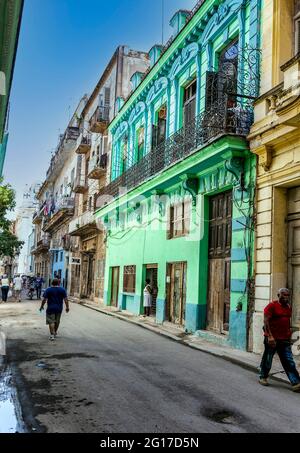 Straßenszene im alten Havanna, Kuba Stockfoto