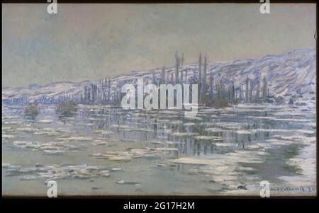 Claude Monet - das Aufbrechen des Eises (La DÃ©BÃ¢cle oder Les GlaÃ§ons) Stockfoto