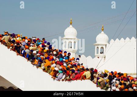 Indien, Punjab, Anandpur Sahib, Hola Mohalla Festival der Sikh-Gemeinschaft Stockfoto