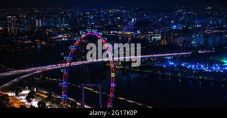 Singapur, offiziell die Republik Singapur, ist ein souveräner Inselstadtstaat im maritimen Südostasien. Stockfoto