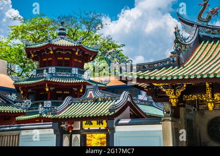 Singapur, offiziell die Republik Singapur, ist ein souveräner Inselstadtstaat im maritimen Südostasien. Stockfoto