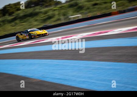 66 Jody Fannin (GBR), Andrea Fontana (ITA), Rodrigo Sales (USA), Ferrari 488 GTE EVO JMW MOTORSPORT, Aktion während der 2021 4 Stunden von Le Castellet, 3. Lauf der europäischen Le Mans-Serie 2021, vom 04. Bis 06. Juni 2021 auf dem Circuit Paul Ricard, in Le Castellet, Frankreich - Photo Germain Hazard / DPPI Stockfoto