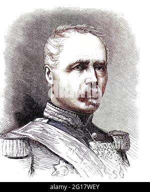 Der Präsident-Marschall Marie Esme Patrice Maurice, Graf von Mac Mahon, der Herzog von Magenta, 13. Juni 1808 - 17. Oktober 1893, war ein französischer General und Politiker, mit der Auszeichnung des Marschalls von Frankreich. Er diente von 1873 bis 1875 als Staatschef Frankreichs und von 1875 bis 1879 als zweiter Präsident der Dritten Republik, französische Korps-Führer während des deutsch-französischen Krieges 1870/71 / der Präsident-Marschall Marie Esme Patrice Maurice, Graf de Mac Mahon, der Herzog von Magenta, 13. Juni 1808 - 17. Oktober 1893, war ein französischer General und Politiker, mit der Auszeichnung Marschall von Stockfoto